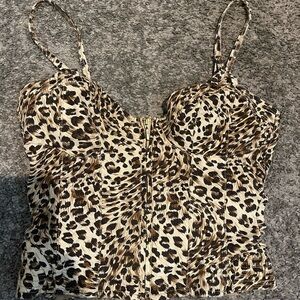 Guess Premium leopard print corset style top